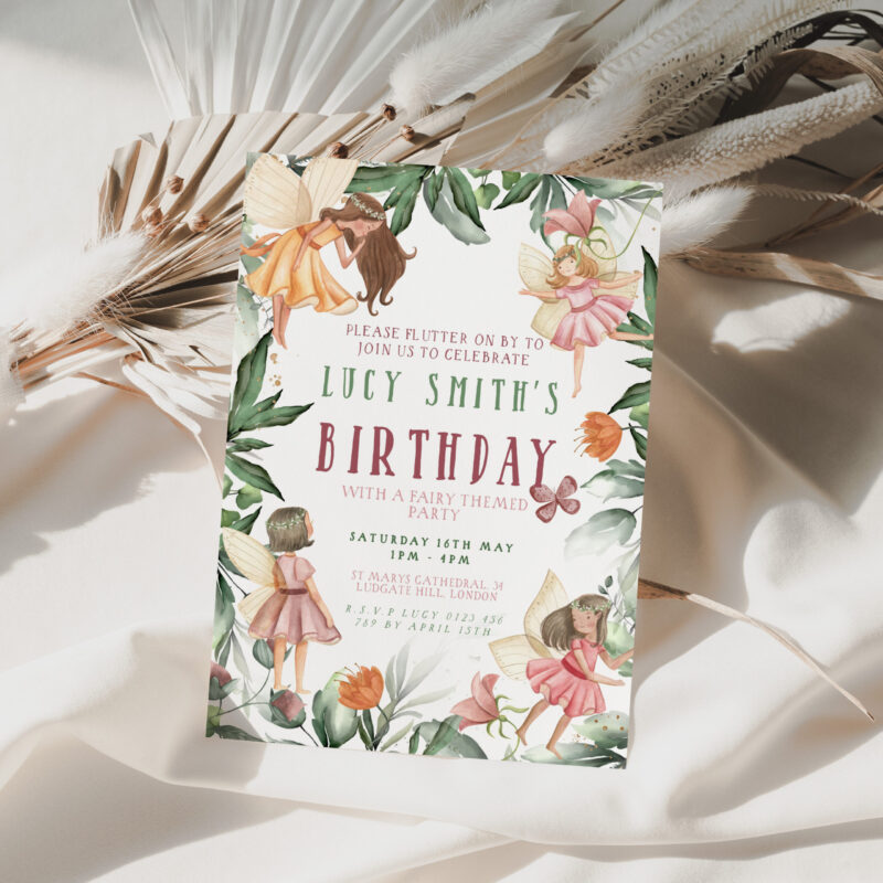 Fairy Birthday Invitation 4