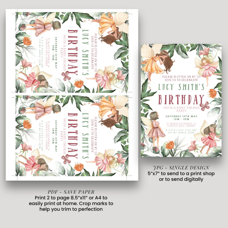 Fairy Birthday Invitation 8