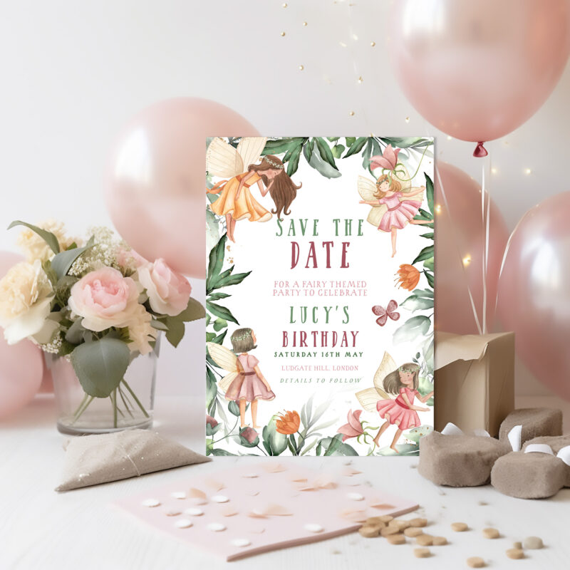 Fairy Birthday Save The Date Invitation 5