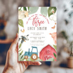 Farm 3rd Birthday Invitation 6