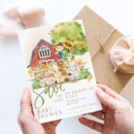 Farm Baby Shower Save The Date Invitation 2