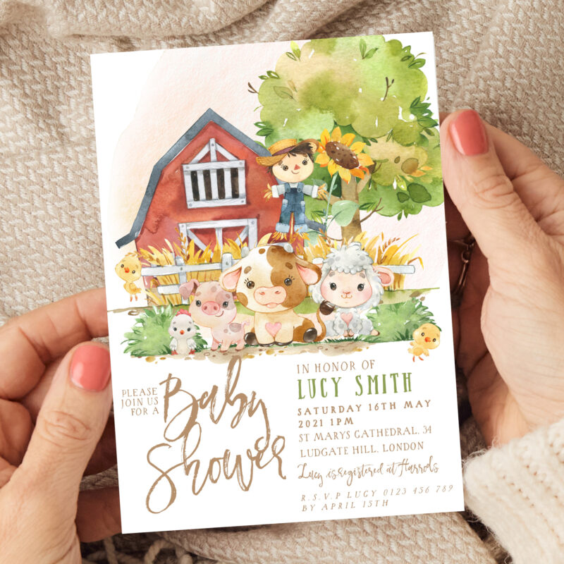 Farm Baby shower Invitation 3