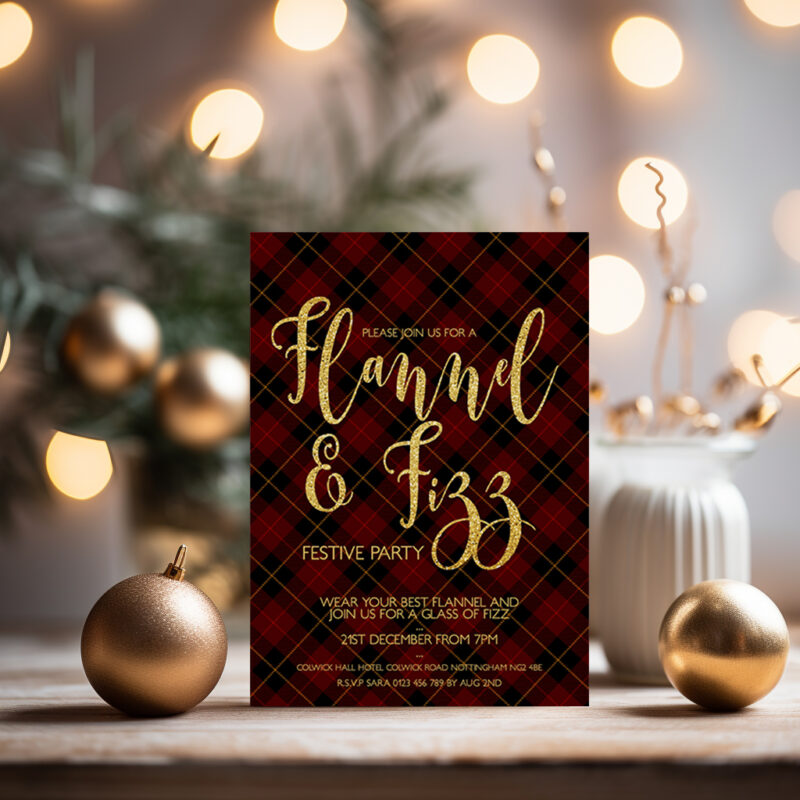 Flannel and Fizz Invitation 1