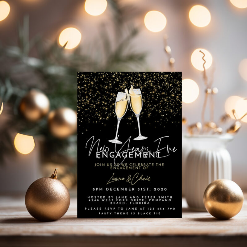 New Years Engagement Invitation 1