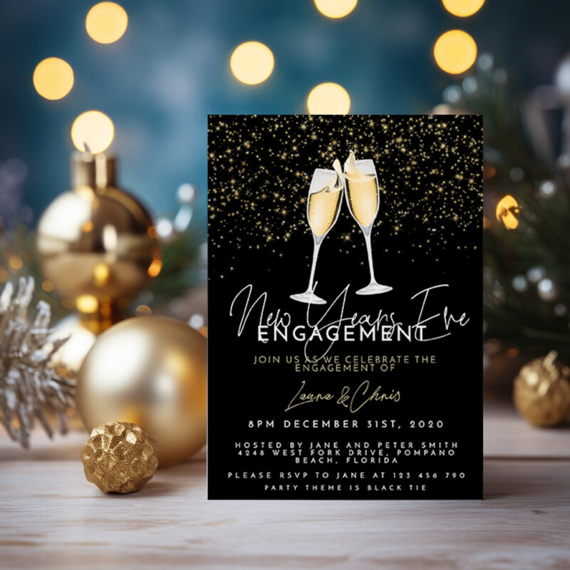 New Years Engagement Invitation 2