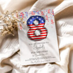 Patriotic 8th Birthday Invitation 1