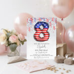 Patriotic 8th Birthday Invitation 5