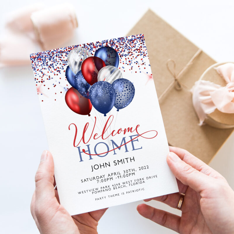 Patriotic Welcome Home Invitation 2