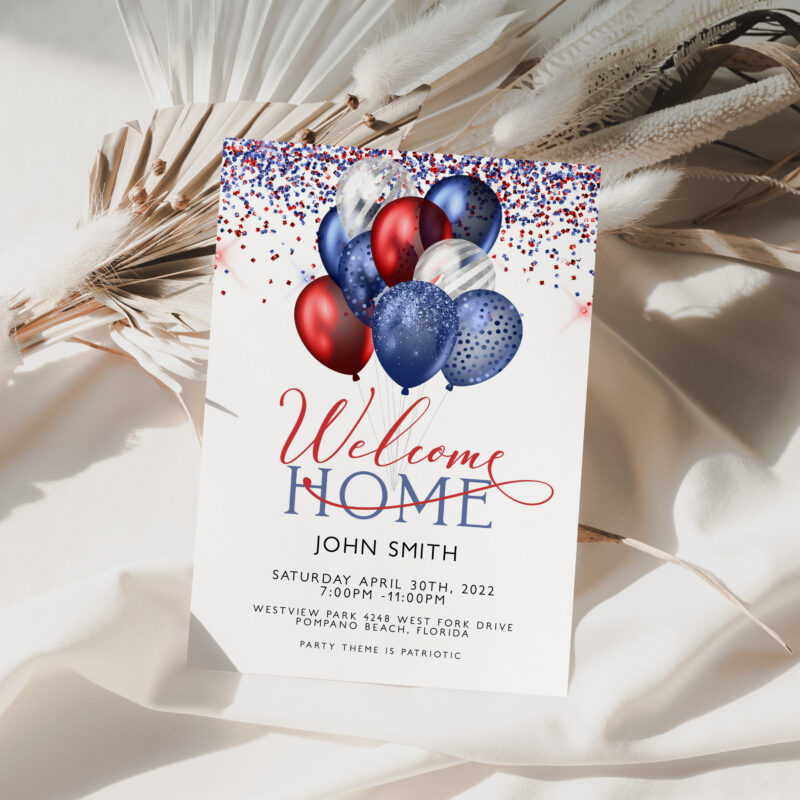 Patriotic Welcome Home Invitation 4