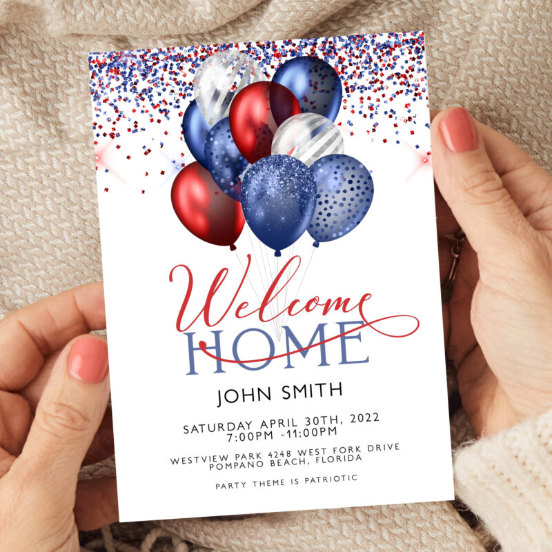 Patriotic Welcome Home Invitation 5