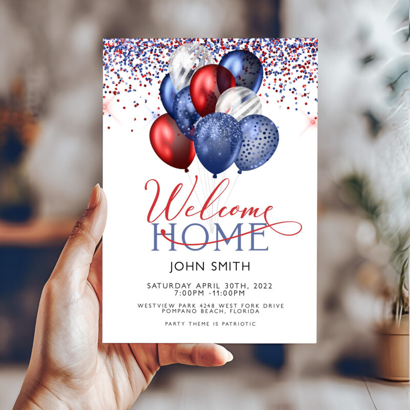 Patriotic Welcome Home Invitation 6