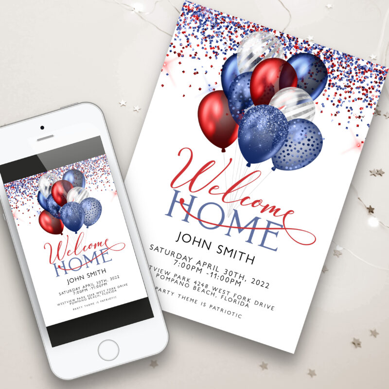 Patriotic Welcome Home Invitation 7