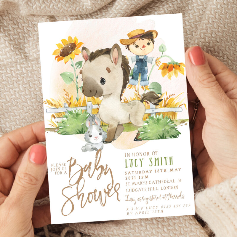 Pony Baby Shower Invitation 3