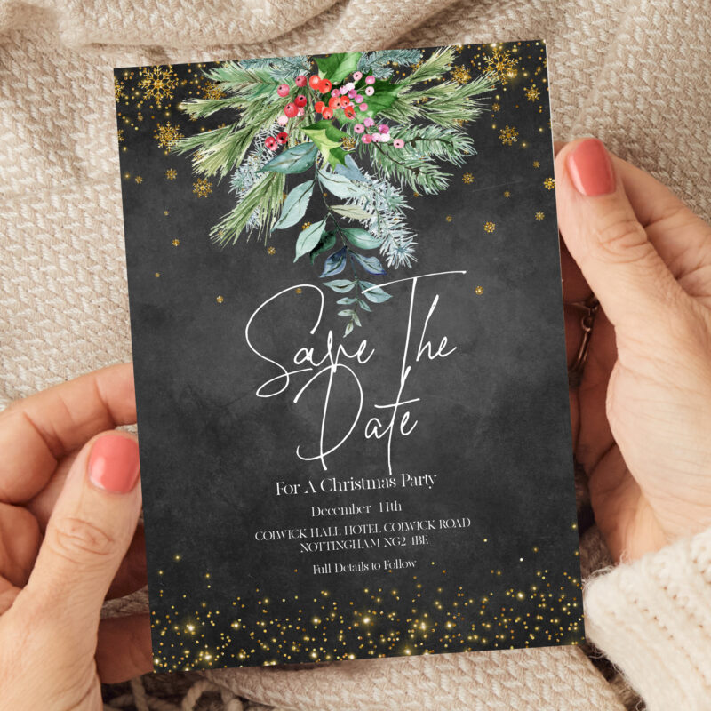 Christmas Save The Date Invitation