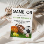 Game On Spots Birthday Invitation