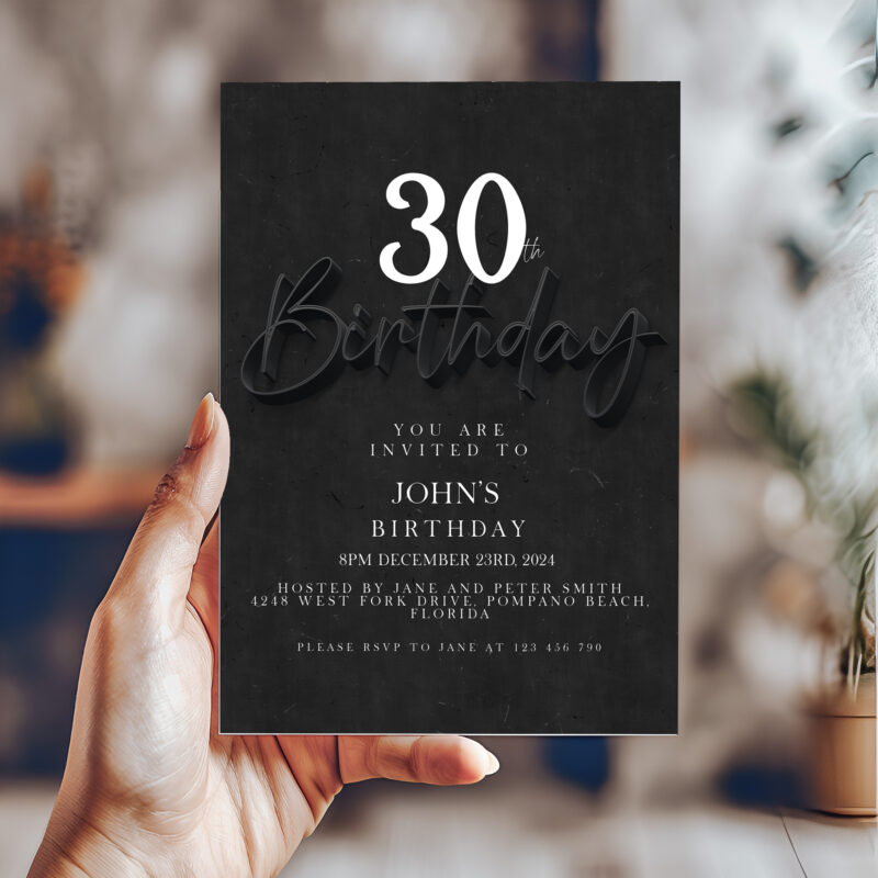 30th Birthday Invitation