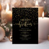 Christmas Black and Gold Invitation