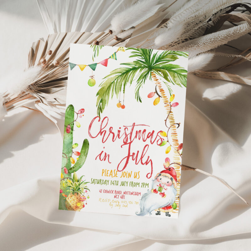 christmas in july invitation