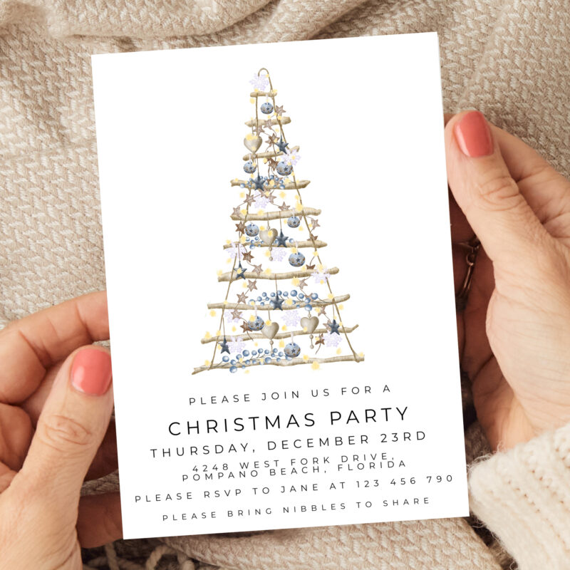 christmas party nordic invitation 3