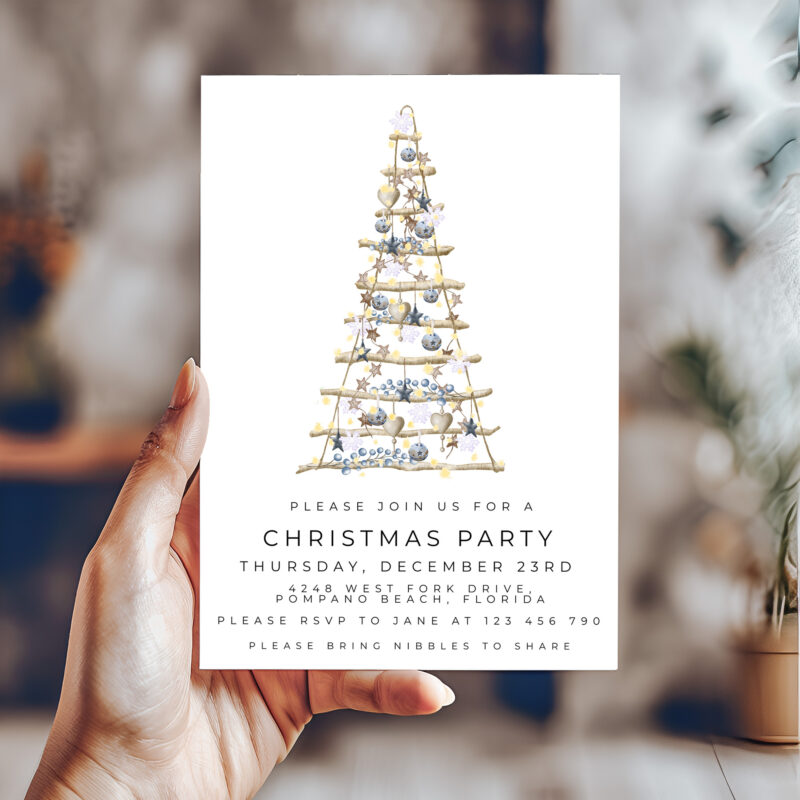 christmas party nordic invitation 6