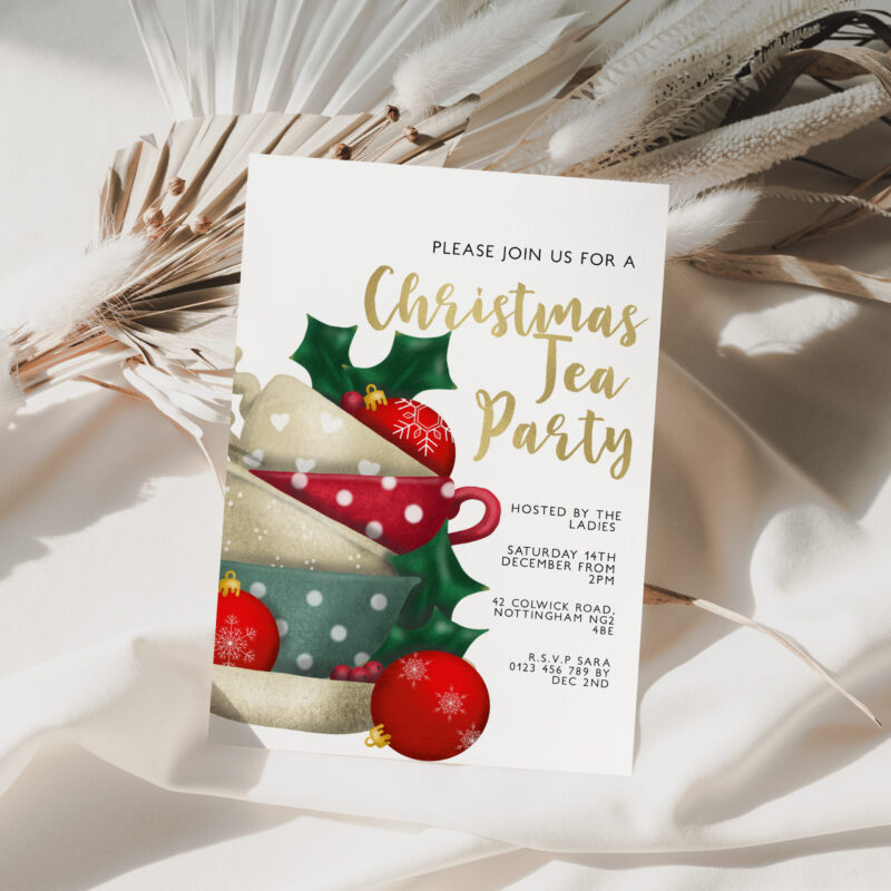 Christmas Tea Party Invitation