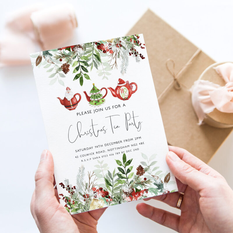 christmas tea party invite