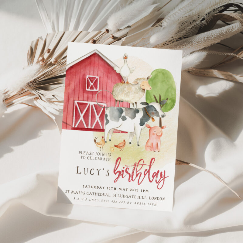 Birthday Farm Yard Invitation