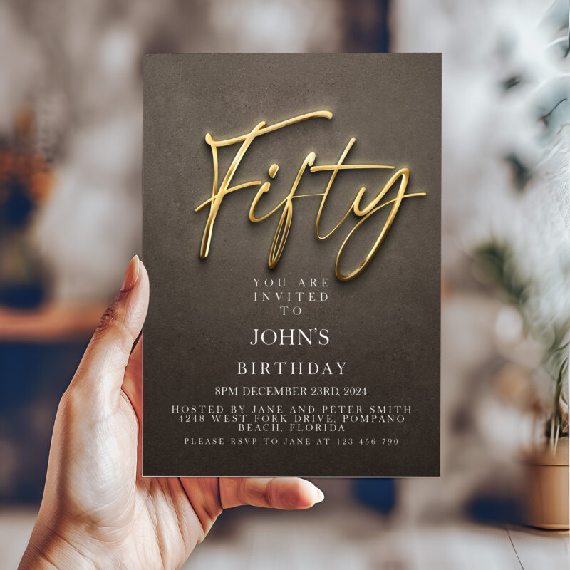 50th Birthday Invitation