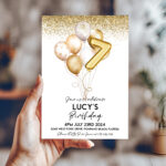 7th Birthday Invitation
