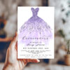 Purple Quinceanera Birthday Invitation