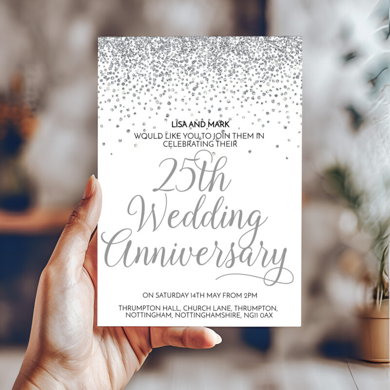 25th Wedding Anniversary Invitation