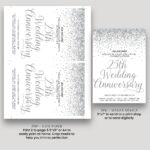 25th silver wedding anniversary invitation