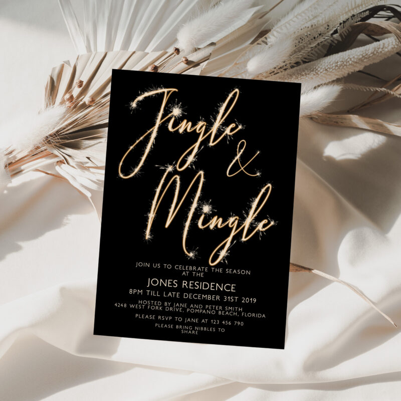 Jingle and Mingle Christmas Invitation