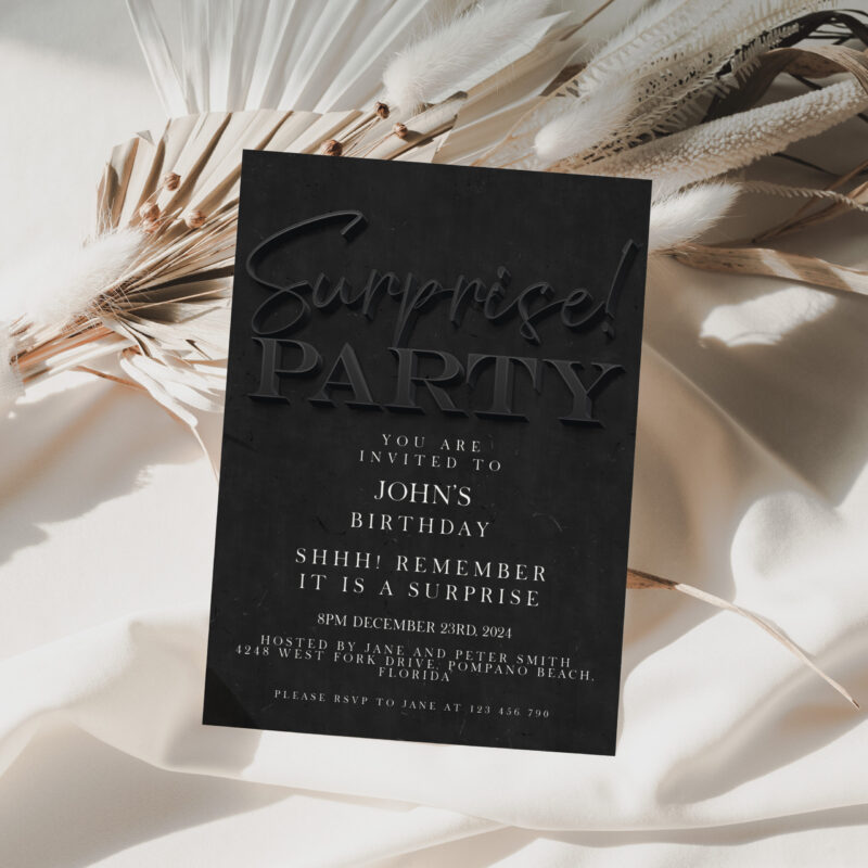 surprise party invitation