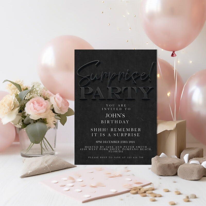 surprise party invitation