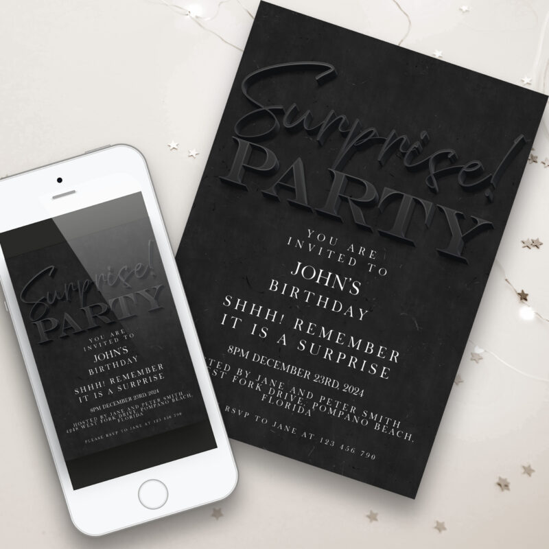 surprise party invitation