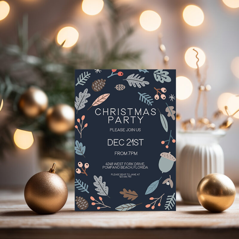 Modern Christmas Invitation 1