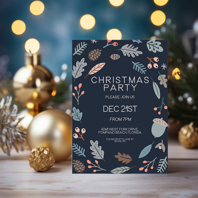 Modern Christmas Invitation 2