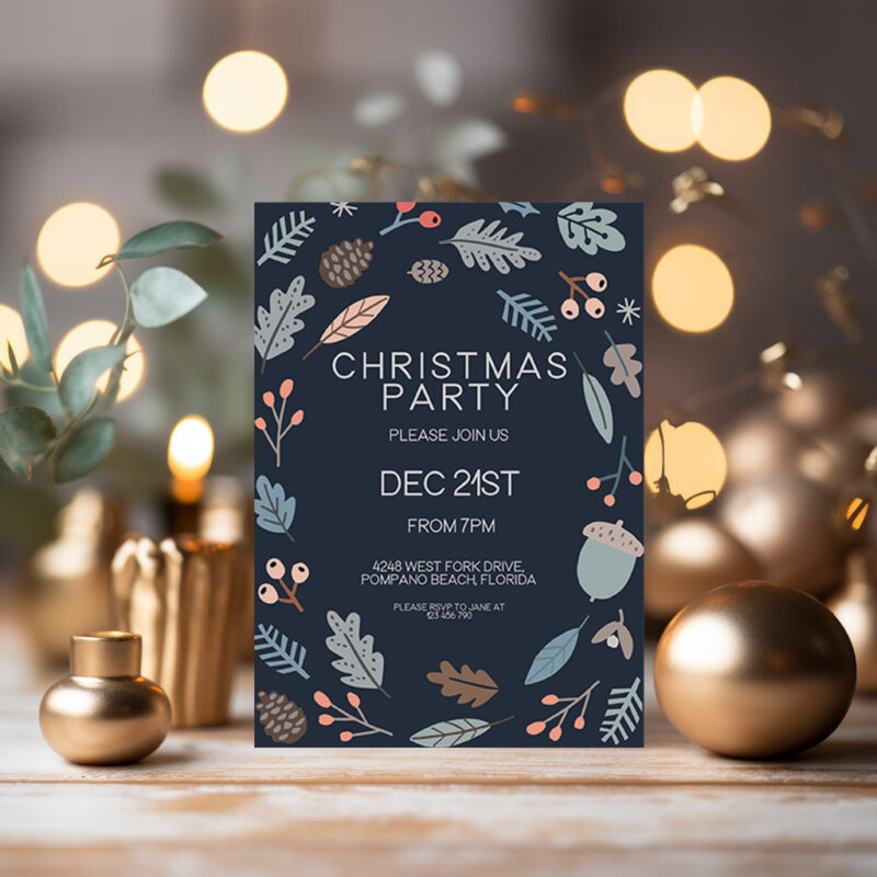 Modern Christmas Invitation 3