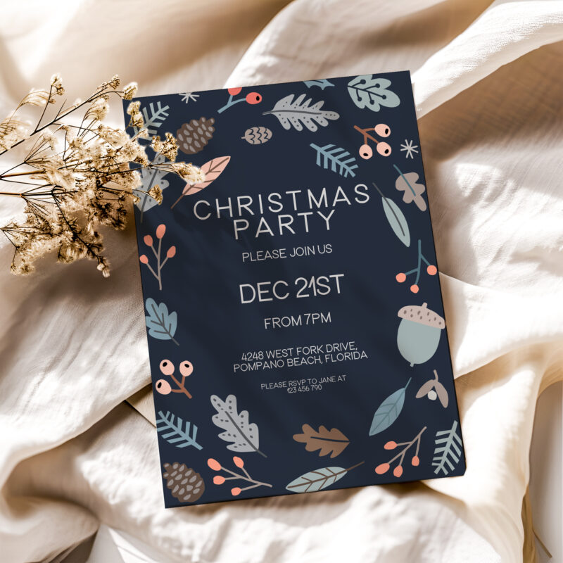 Modern Christmas Invitation 4