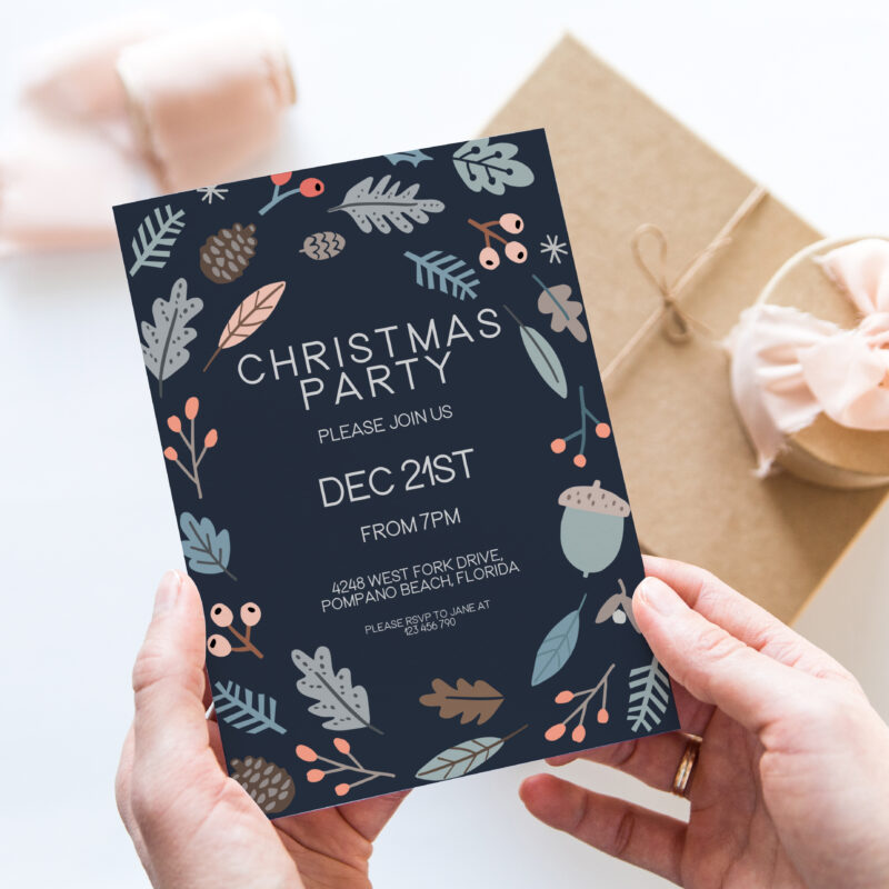 Modern Christmas Invitation 5