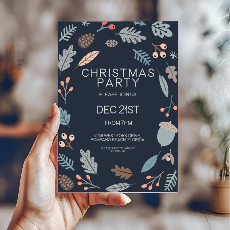 Modern Christmas Invitation 8