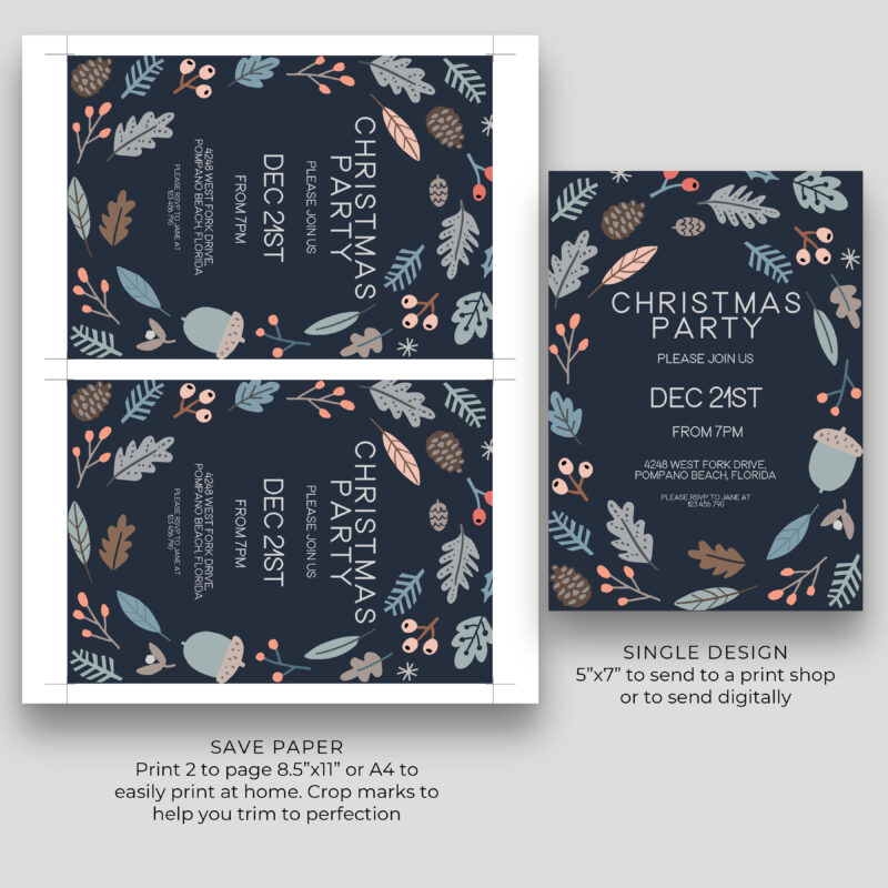 Modern Christmas Invitation 9