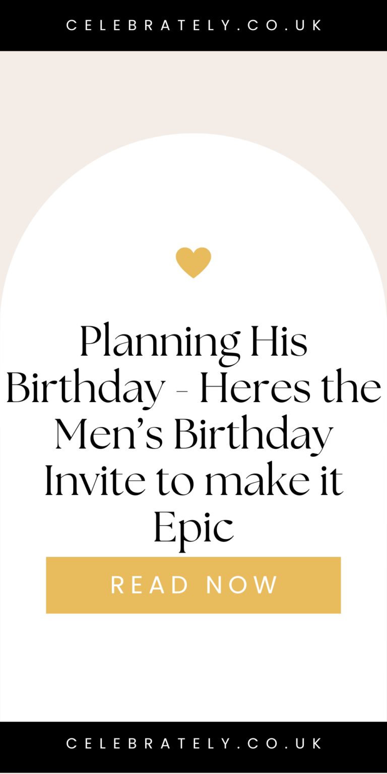 Planning His Birthday Heres the Men’s Birthday Invite to make it Epic