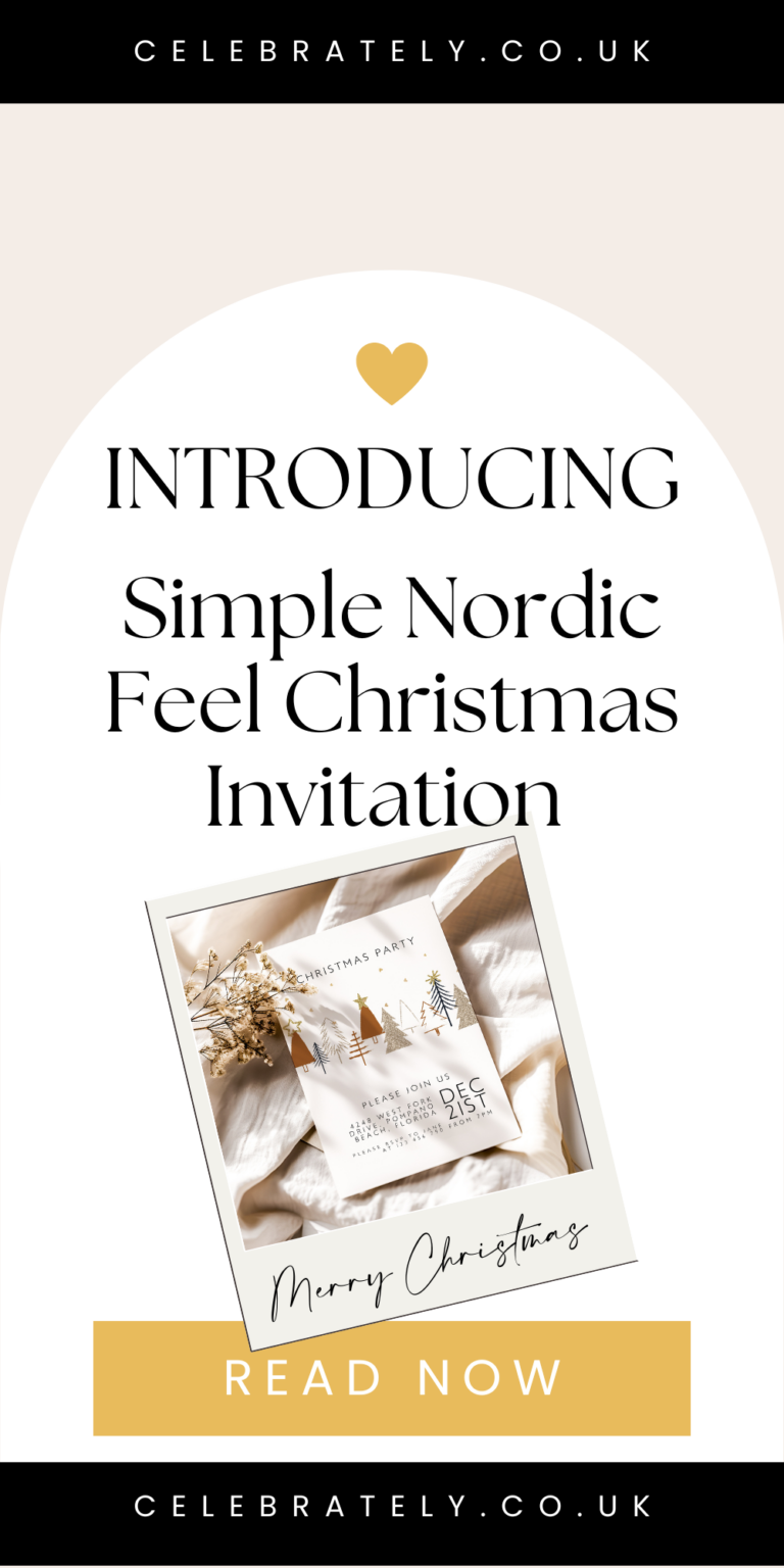 Simple Nordic Feel Christmas Invitation