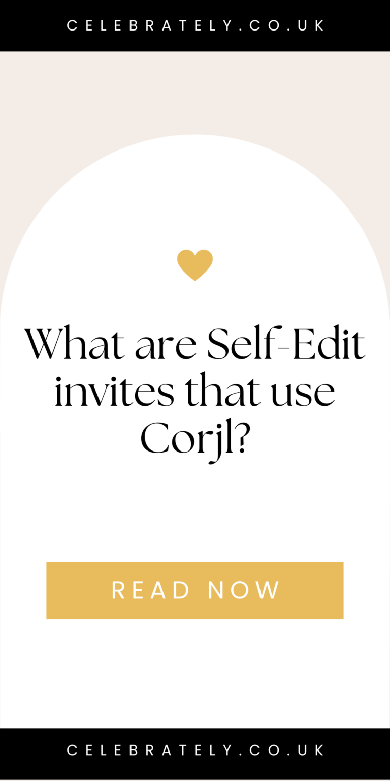 What are Self Edit invites that use Corjl