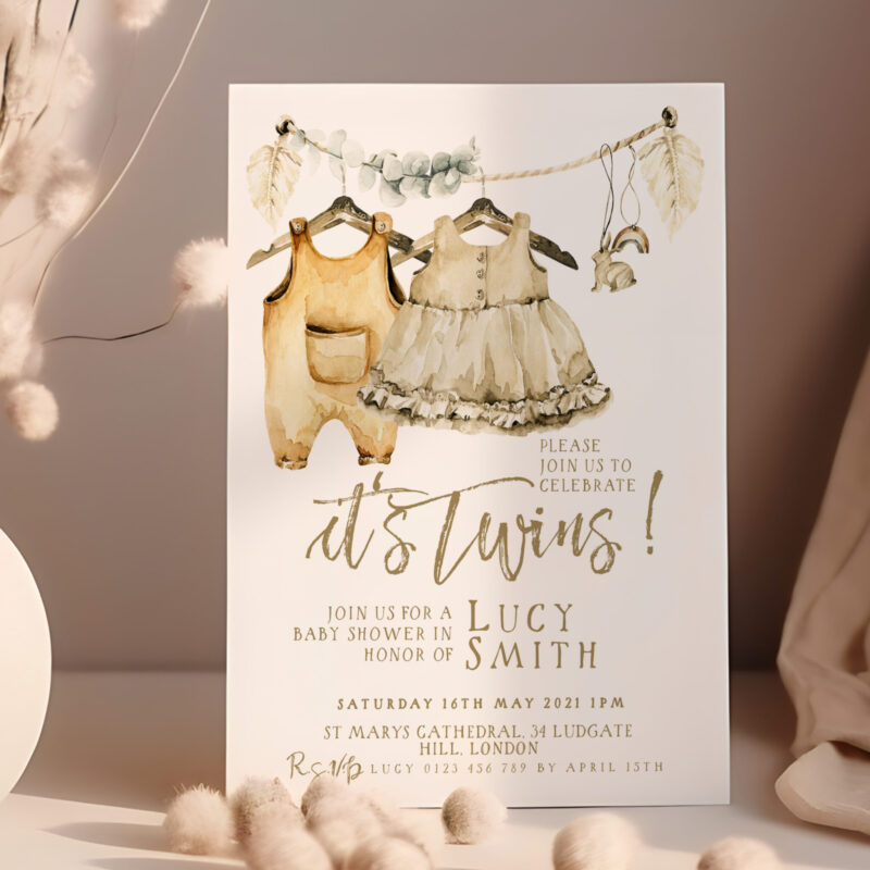 boho baby shower twins boy girl 241