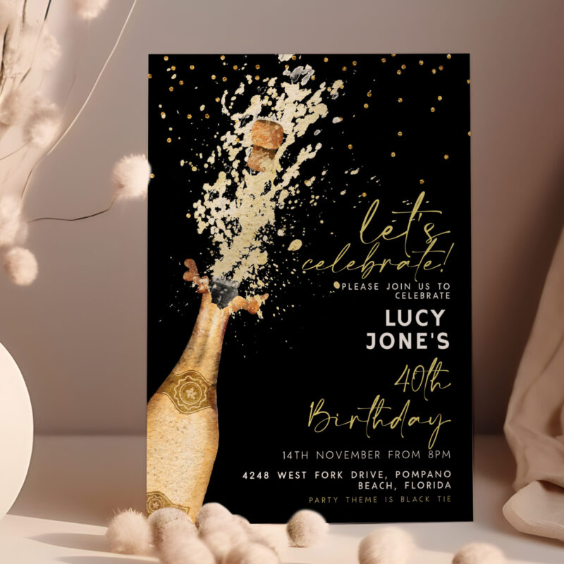 champagne invite 246