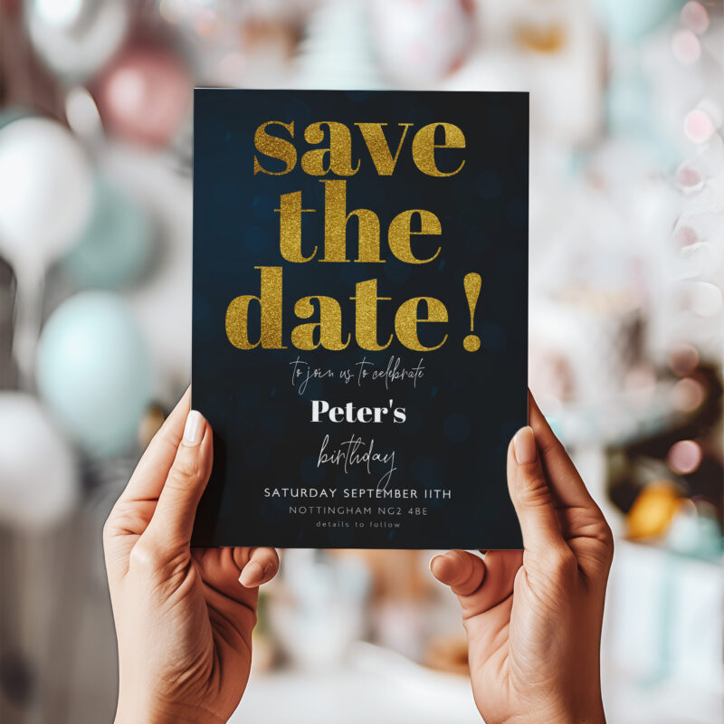 gold save the date 18