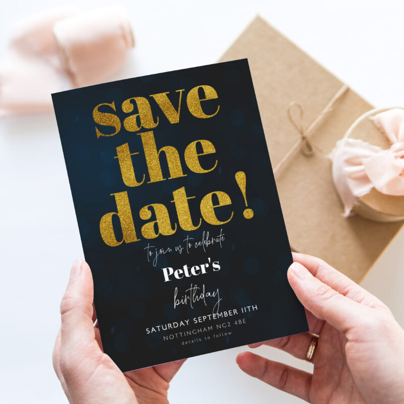 gold save the date 29